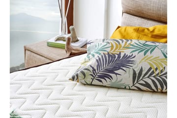 Springfjærmadrass 90x200 cm - Hvit/Brun - Møbler - Senger - Madrasser - Springfjærmadrass & rammemadras