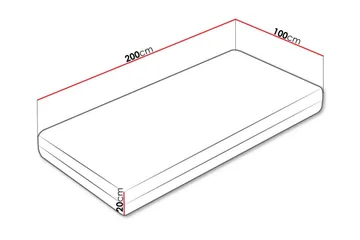 Springfjærmadrass Arigna 100x200 cm - Møbler - Senger - Madrasser - Springfjærmadrass & rammemadras