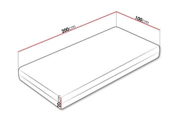 Springfjærmadrass Arigna 100x200 cm - Møbler - Senger - Madrasser - Springfjærmadrass & rammemadras