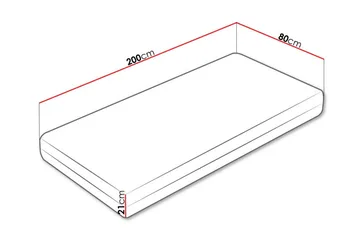 Springfjærmadrass Arigna 80x200 cm - Møbler - Senger - Madrasser - Springfjærmadrass & rammemadras