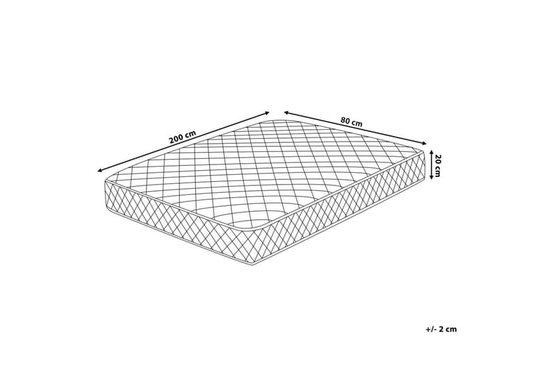 Springfjærmadrass Mcclellans Dobbelsidig 80x200 cm - Hvit - Møbler - Senger - Madrasser - Springfjærmadrass & rammemadras