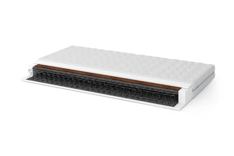Topon Springfjærmadrass 180x200 Bonell Medium/Fast, Hvit