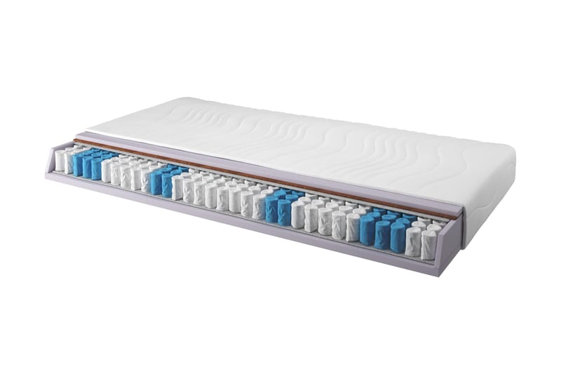 Zafir Springfjærmadrass 80x200 Pocket Medium/Mjuk, Hvit