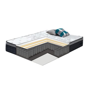 Springmadrass HOME4YOU Harmony Delux 180x200x30 cm - Møbler - Senger - Madrasser - Overmadrass
