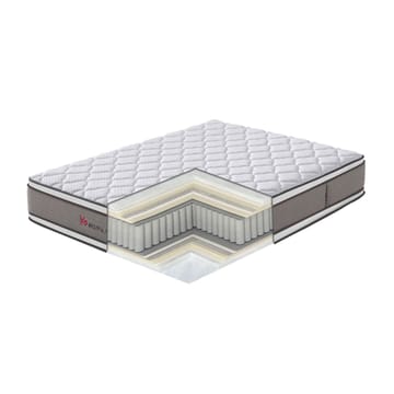 Springmadrass HOME4YOU Harmony Duo Bliss 160x200x28 cm vendbar - Møbler - Senger - Madrasser - Overmadrass