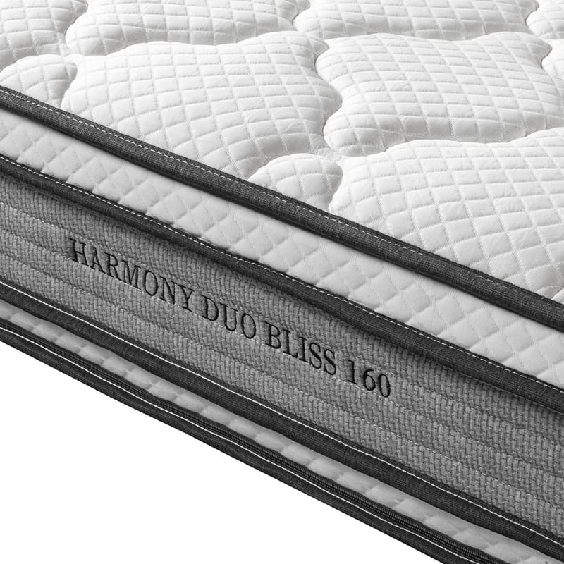 Springmadrass HOME4YOU Harmony Duo Bliss 160x200x28 cm vendbar - Møbler - Senger - Madrasser - Overmadrass