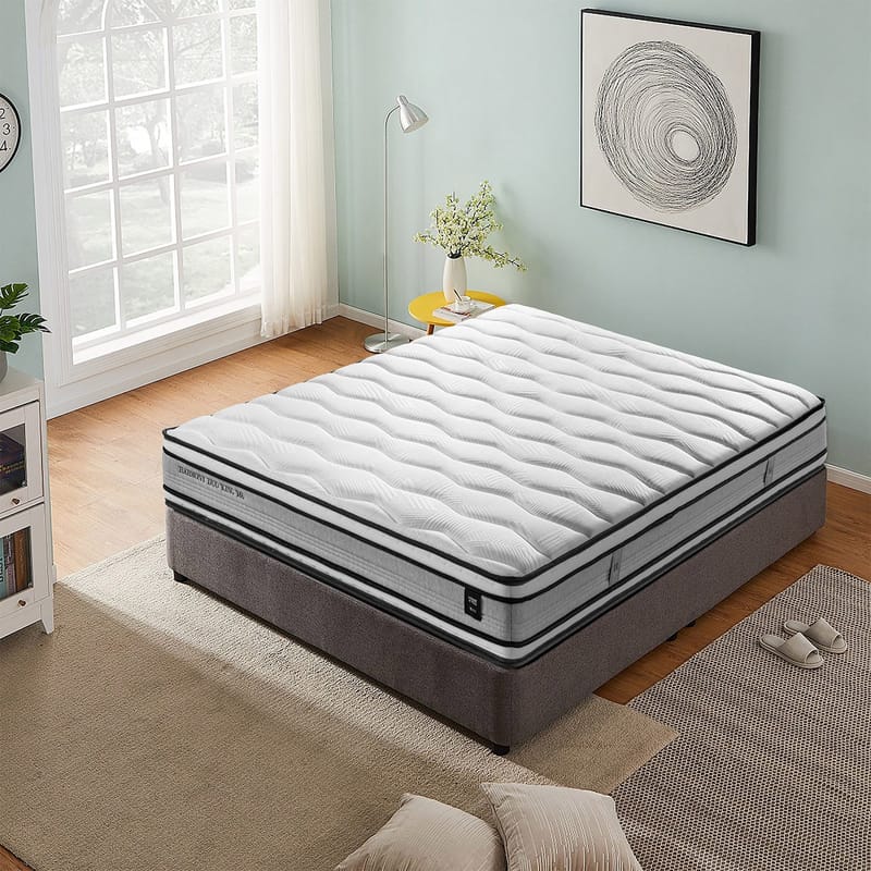 Springmadrass HOME4YOU Harmony Duo King vendbar 160x200x30 cm - Møbler - Senger - Madrasser - Overmadrass