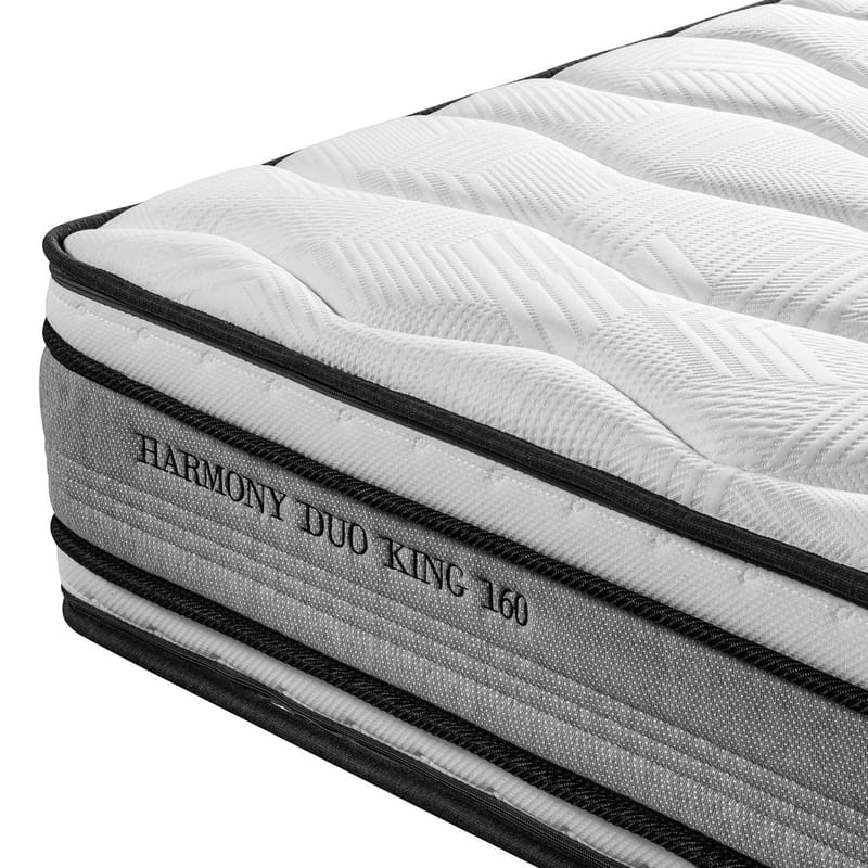 Springmadrass HOME4YOU Harmony Duo King vendbar 160x200x30 cm - Møbler - Senger - Madrasser - Overmadrass