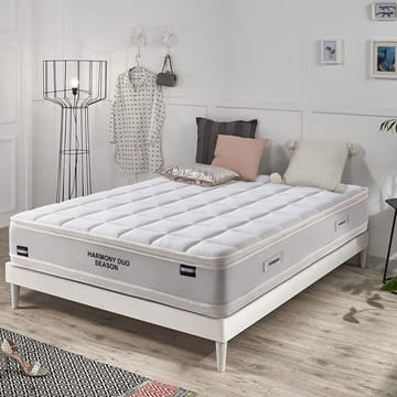 Springmadrass HOME4YOU Harmony Duo Season Vendbar 90x200x29 cm - Møbler - Senger - Madrasser - Overmadrass