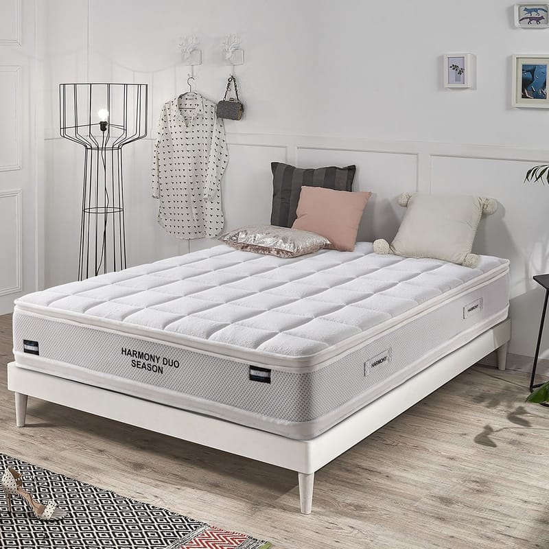 Springmadrass HOME4YOU Harmony Duo Season Vendbar 90x200x29 cm - Møbler - Senger - Madrasser - Overmadrass