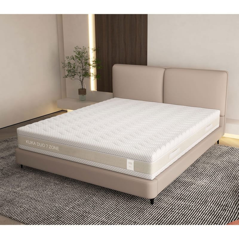Springmadrass HOME4YOU Kuka Duo 7 soner 90x200x23 cm - Møbler - Senger - Madrasser - Overmadrass