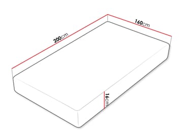 Tarvik skummadrass 160x200 cm - Hvit - Møbler - Senger - Madrasser - Skummadrass