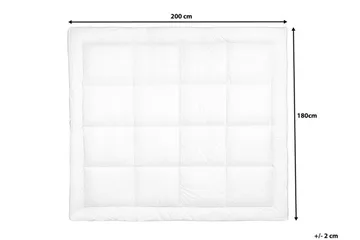 Trivor Overmadrass 180 200 cm - Hvit - Møbler - Senger - Madrasser - Overmadrass