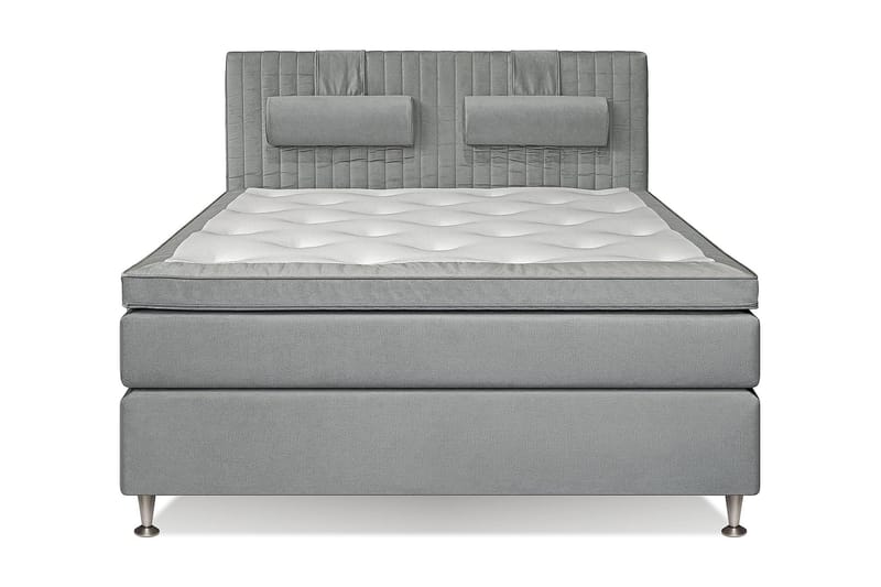 Malina Kontinentalseng 180x200 - Lysegrå - Komplett sengepakke