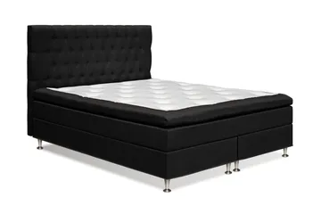 Meja Komplett Sengpakke 160x200 cm Dobbeltseng med Sengegavl - Svart - Møbler - Senger - Kontinentalsenger