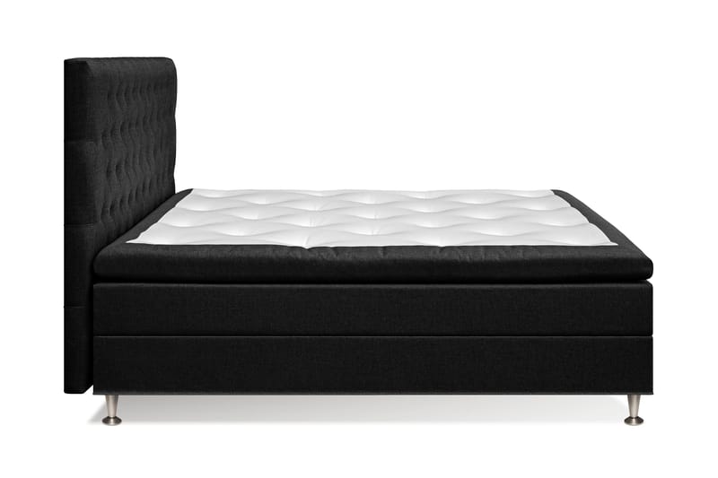 Meja Komplett Sengpakke 160x200 cm Dobbeltseng med Sengegavl - Svart - Møbler - Senger - Kontinentalsenger