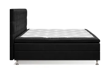 Meja Sengepakke – Kontinentalseng 180x200 cm med Sengegavl + Overmadrass med Fasthetsgrad Fast - Svart - Møbler - Senger - Kontinentalsenger