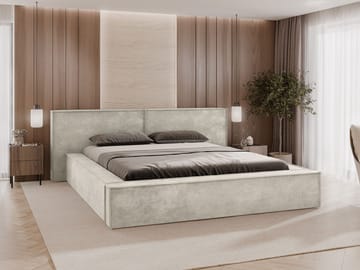 Melor sengeramme 160x200 cm - lys beige - Møbler - Senger - Senger med oppbevaring
