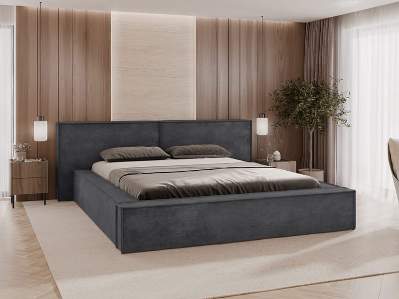 Melor sengeramme 160x200 cm - svart - Møbler - Senger - Senger med oppbevaring