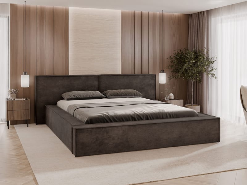 Melor sengeramme 180x200 cm - brun - Møbler - Senger - Senger med oppbevaring