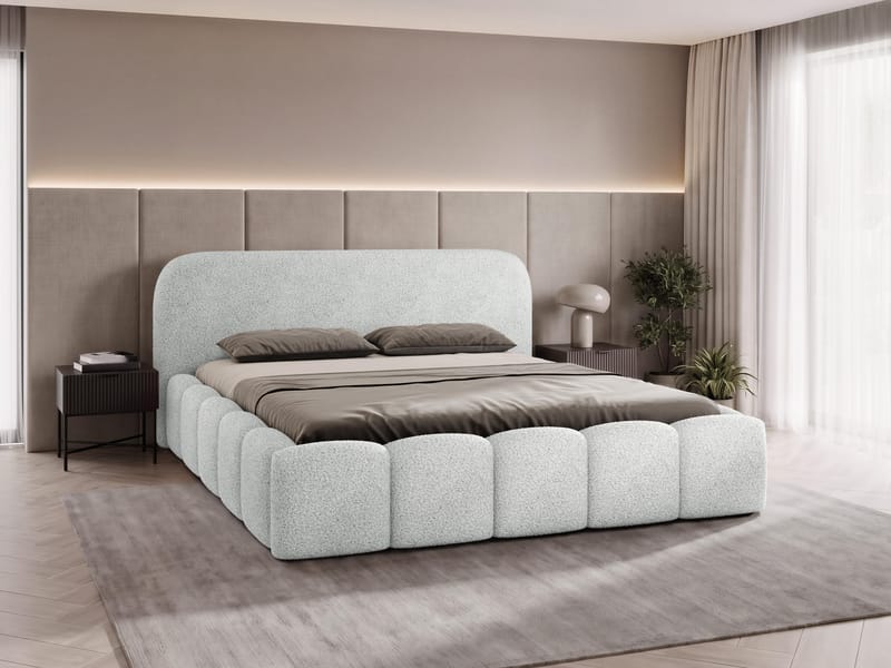 Merik sengeramme 160x200 cm - grå - Møbler - Senger - Senger med oppbevaring