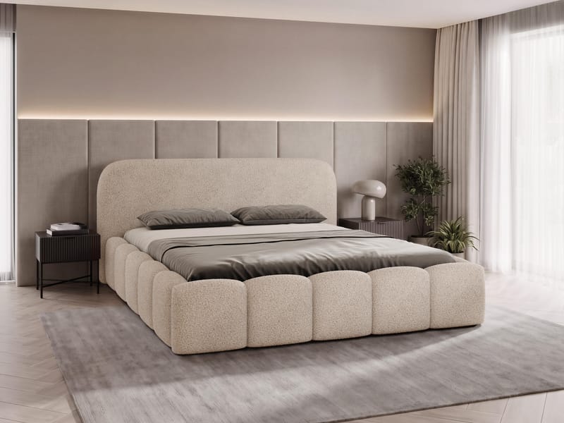 Merik sengeramme 180x200 cm - beige - Møbler - Senger - Senger med oppbevaring