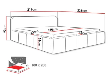 Merik sengeramme 180x200 cm - varmgrå - Møbler - Senger - Senger med oppbevaring