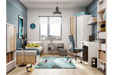 Metropolitan Møbelsett For Soverom - Brun/Hvit/Lysegrå/Sort - Møbler - Senger - Møbelsett til soverom