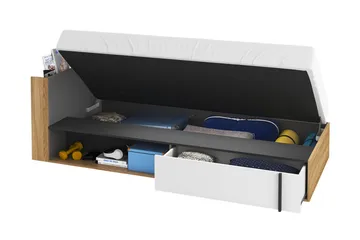 Metropolitan Sengeramme 90x200 cm - Brun/Hvit/Lysegrå/Sort - Møbler - Senger - Sengeramme & sengestamme