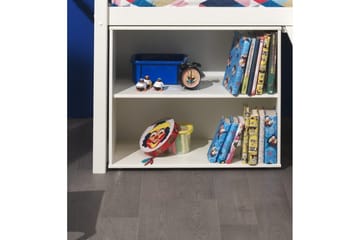 Middelseng med skrivebord, bokhylle, skap med 2 dører og hylle Pino - Møbler - Barnemøbler - Barnemøbelsett