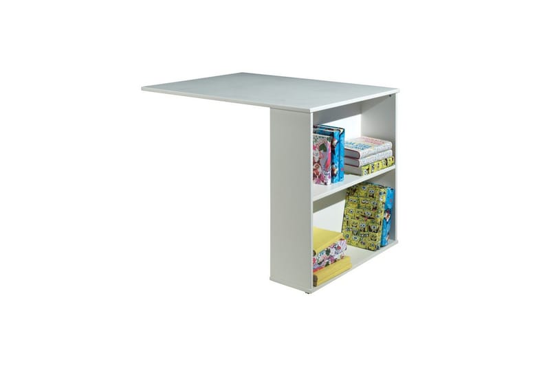 Middelseng med skrivebord, bokhylle og skap med 4 dører med hylle Pino - Møbler - Barnemøbler - Barnemøbelsett