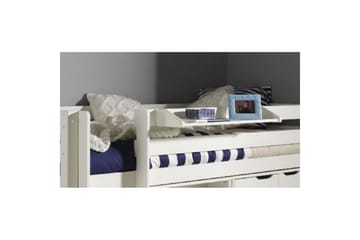 Middelseng med skrivebord og skap med 4 dører med hylle Pino - Møbler - Senger - Møbelsett til soverom