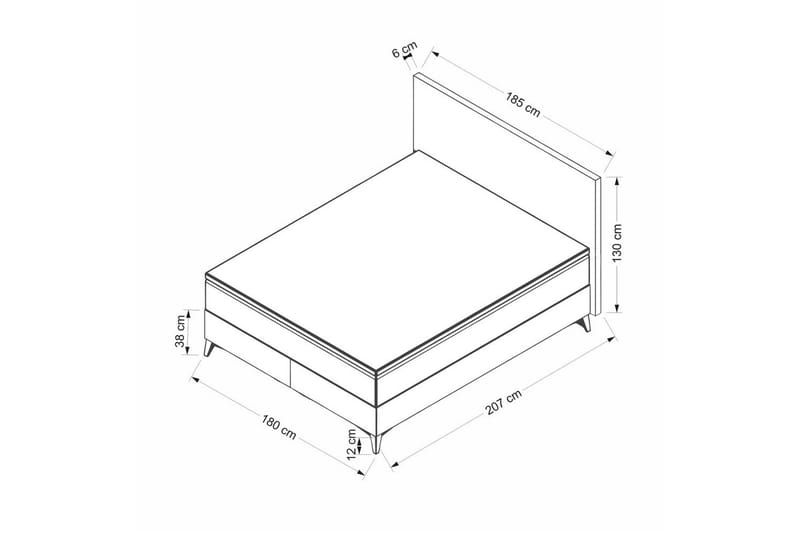 Mojon Sengeramme 180x200 cm - Beige - Møbler - Senger - Sengeramme & sengestamme
