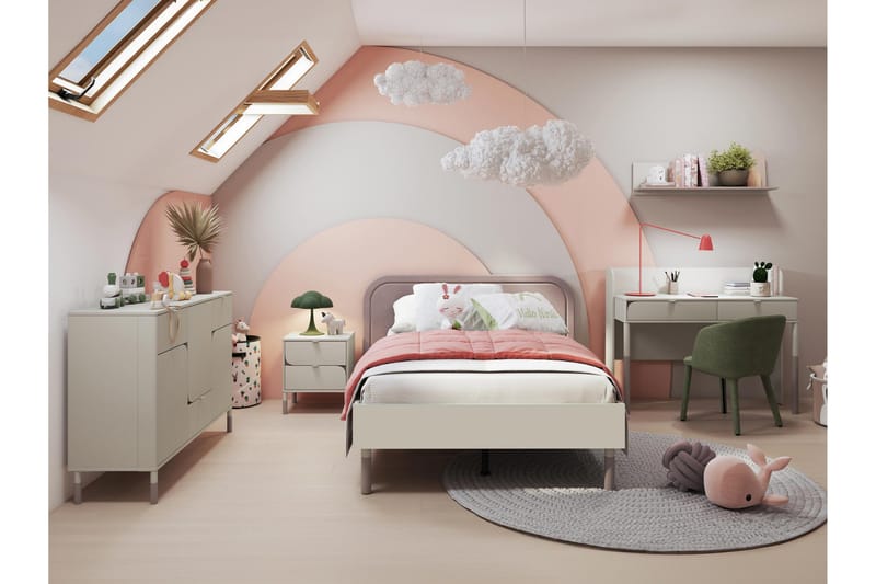 Monfort Møbelsett For Soverom - Beige - Møbler - Senger - Møbelsett til soverom