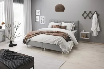 Montana Seng med Oppbevaring 140x200 - Lysegrå - Møbler - Senger - Senger med oppbevaring