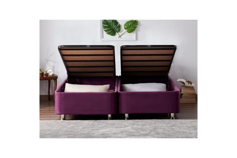 Mytikas Sengeramme 200x200 cm - Lilla - Møbler - Senger - Sengeramme & sengestamme