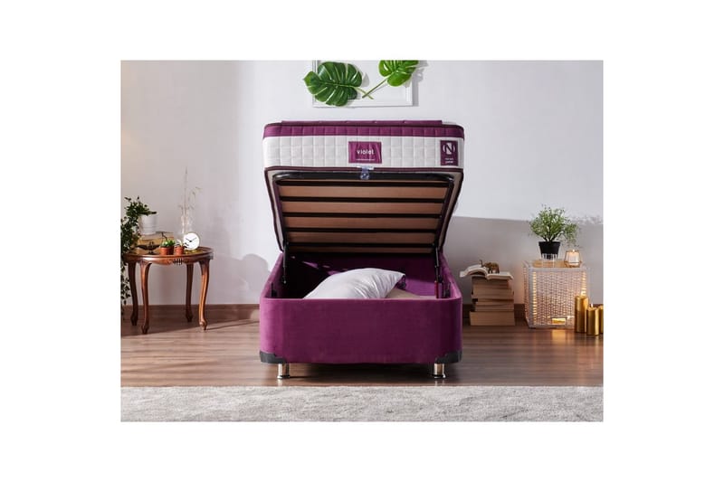 Mytikas Sengeramme 90x190 cm - Violet - Møbler - Senger - Sengeramme & sengestamme