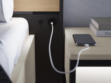 Navron Sengeramme 180x200 cm - Beige/Svart - Møbler - Senger - Sengeramme & sengestamme