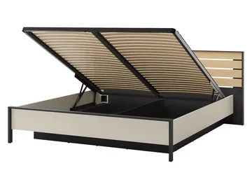 Navron Sengeramme 180x200 cm - Beige/Svart - Møbler - Senger - Sengeramme & sengestamme