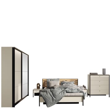 Navron Soveromsmøbelsett - Beige/Svart - Møbler - Senger - Møbelsett til soverom