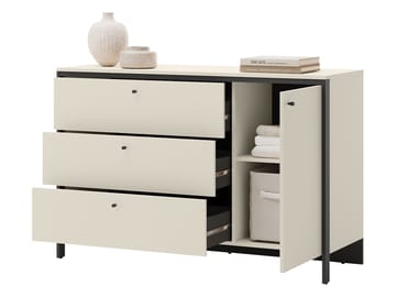 Navron Soveromsmøbelsett - Beige/Svart - Møbler - Senger - Møbelsett til soverom