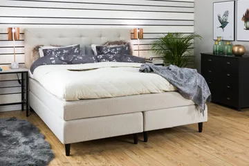Nice Deluxe Komplett Sengepakke 180x200 - Beige - Møbler - Senger - Kontinentalsenger