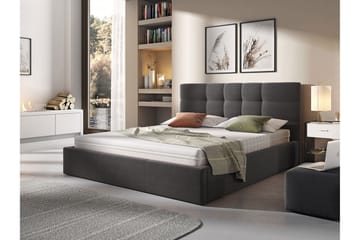 Nieres Oppbevaringsseng 140x200 cm - Mørkegrå - Møbler - Senger - Rammeseng