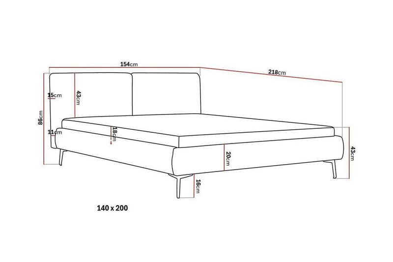 Nordic Sengepakke 140x200 cm - Beige - Møbler - Senger - Rammeseng