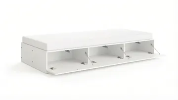 Norrvik sengeramme 90x200 cm med oppbevaring inkludert madrass - Hvit - Møbler - Senger - Sengeramme & sengestamme