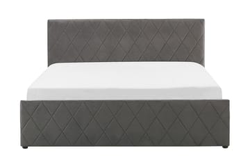 Oppbevaringsseng Cabariot 140x200 cm - Fløyel/Grå - Møbler - Senger - Senger med oppbevaring