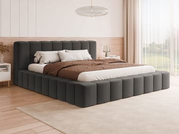 Orvinel Sengeramme 120x200 cm med Oppbevaring - Grå - Møbler - Senger - Senger med oppbevaring