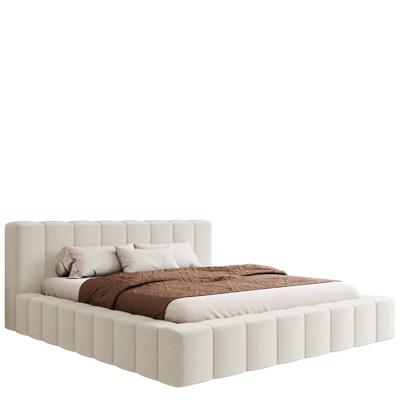 Orvinel Sengeramme 140x200 cm med Oppbevaring, Hvit