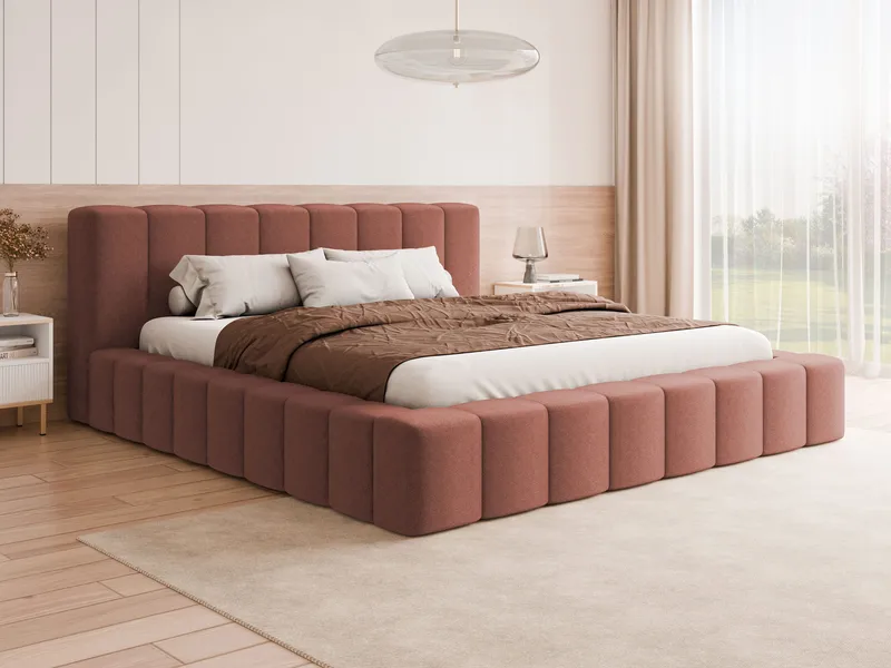Orvinel Sengeramme 160x200 cm med Oppbevaring - Rosa - Møbler - Senger - Senger med oppbevaring