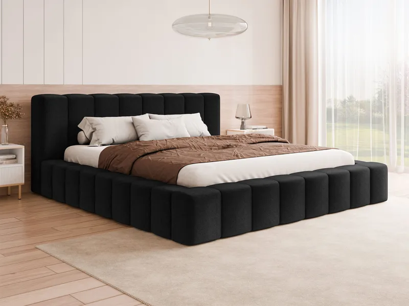 Orvinel Sengeramme 160x200 cm med Oppbevaring - Svart - Møbler - Senger - Senger med oppbevaring